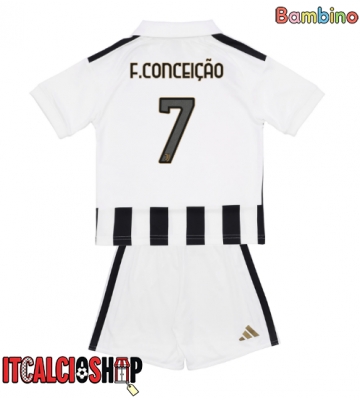 Juventus Francisco Conceicao #7 Prima Maglia Bambino 2026-27 Manica Corta (+ Pantaloni corti)